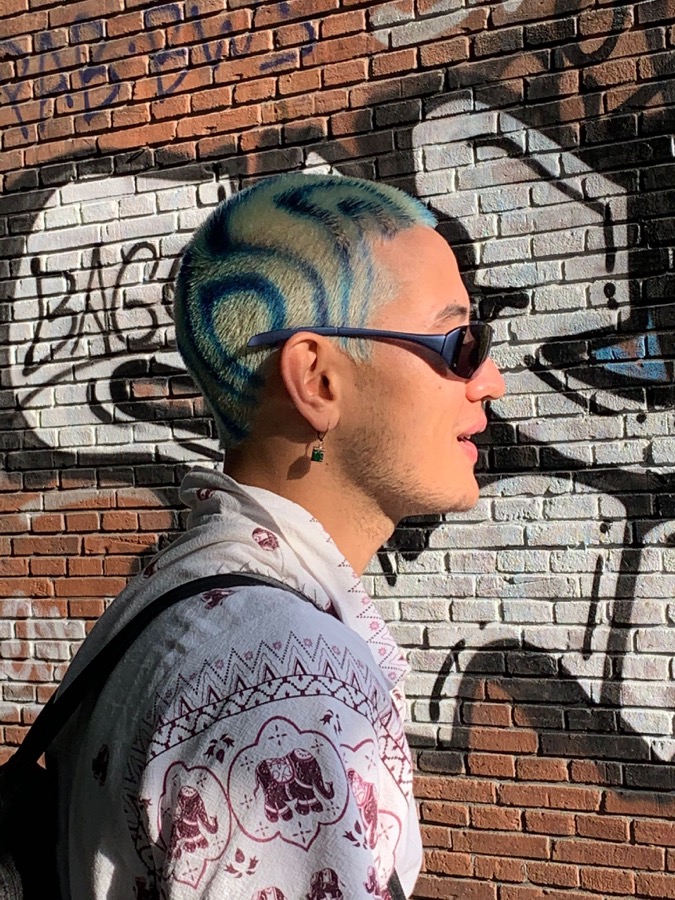 Hair look worn by Jinko Joshu